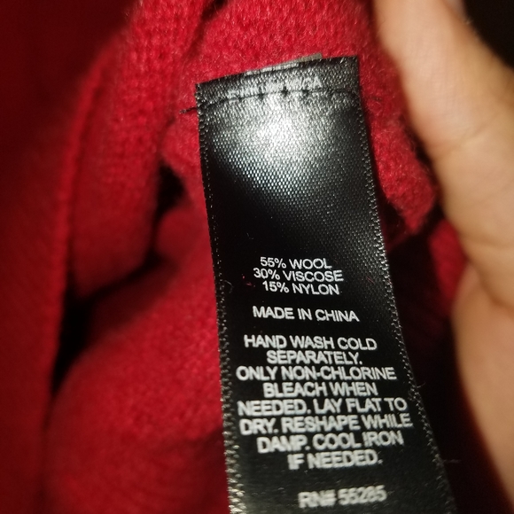 Express Wool Dark Red Crew Neck Sweater - Picture 3 of 3